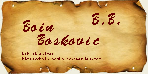 Boin Bošković vizit kartica